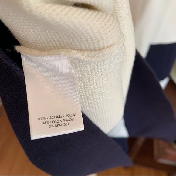 Ann Taylor Off Shoulder Nautical Striped sweater dress - Picture 5 of 8